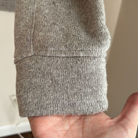 Banana Republic Men Heather Gray pullover polartec Zip-Up Sweatshirt size large - Picture 3 of 8